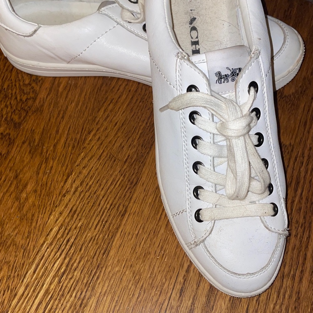 COACH White Leather Sneakers